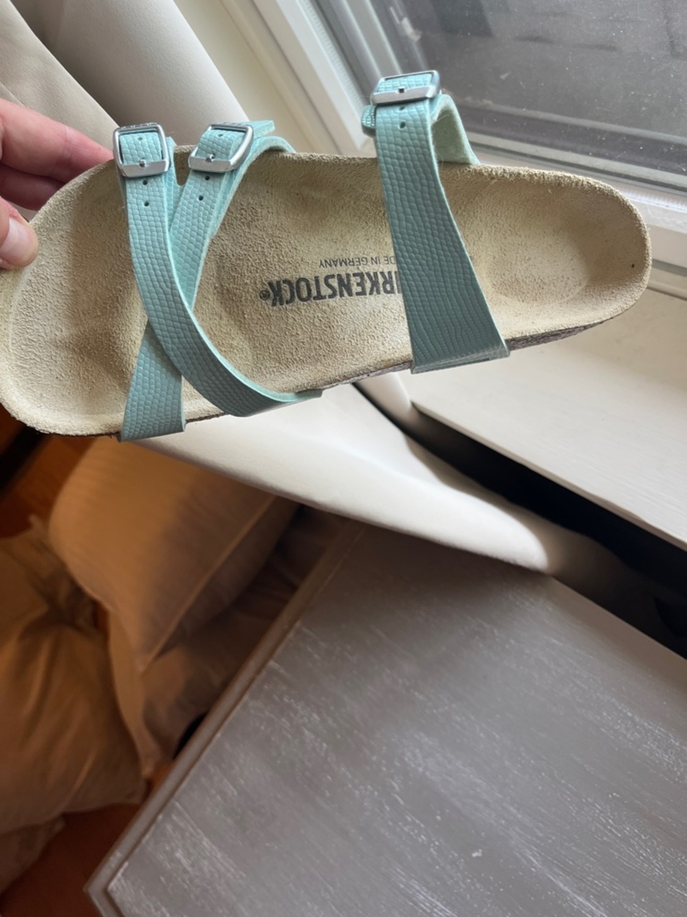 Birkenstock Mint Green Triple-Strap Sandals - Picture 5 of 7